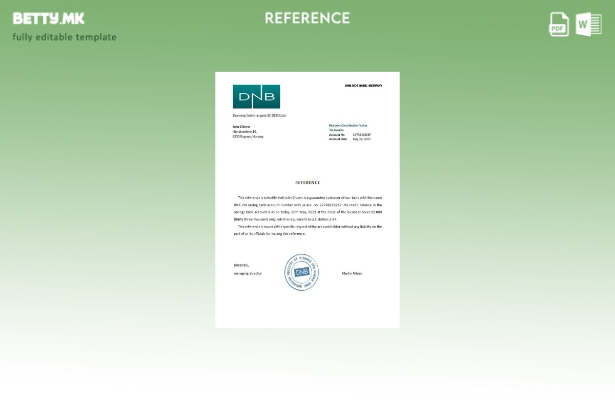 Референтен шаблон за DNB во модерен стил на Норвешка